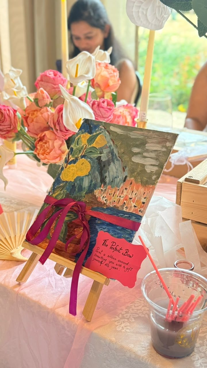 Paint & Prosecco — Three Petals event photo